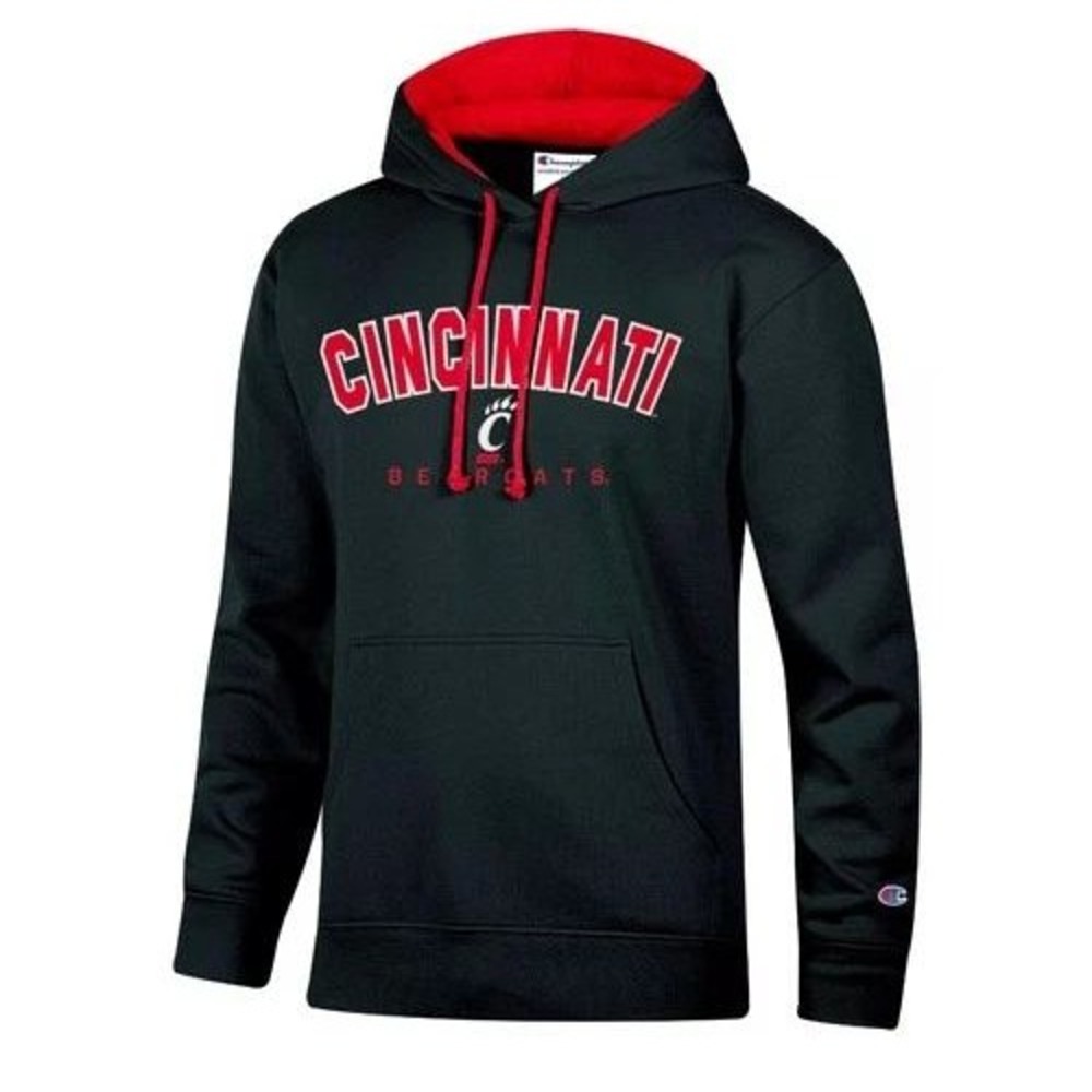 Cincinnati Bearcats Pullover Hoodie Men's L Black Champion NCAA Collegiate New